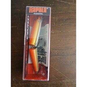 Rapala J11CG Gold Fluorescent Red Floating Fishing Lure Jointed New In Box